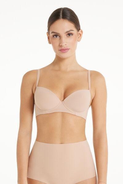 Beige Microfiber Wien Balconette Bra, , medium