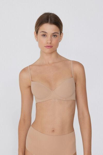 Beige Microfiber Wien Balconette Bra, Natural Blush, large image number 0