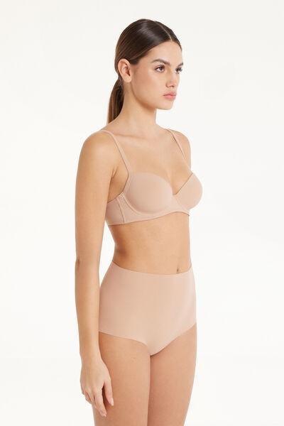 Beige Microfiber Wien Balconette Bra, , large image number 3