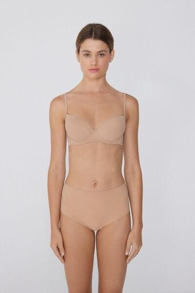 Beige Microfiber Wien Balconette Bra, Natural Blush, large image number 3