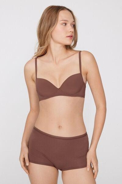Caramel Wien Recycled Microfibre Balconette Bra, 5701_304Y, large image number 0