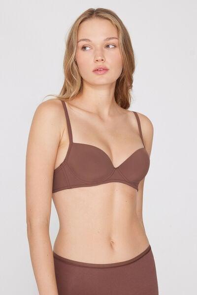 Caramel Wien Recycled Microfibre Balconette Bra, 5701_304Y, large image number 1