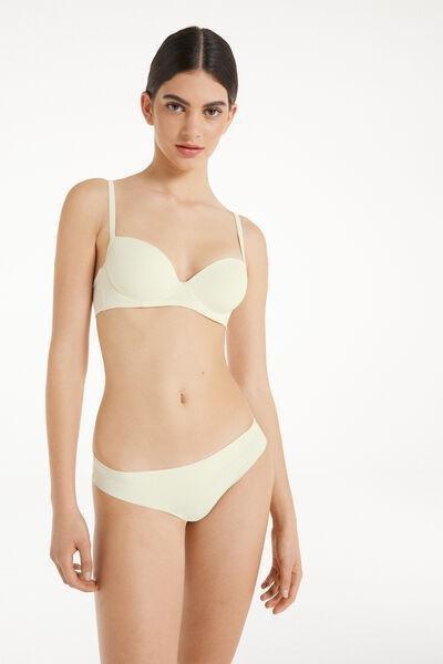Cream Microfiber Wien Balconette Bra, , large image number 1