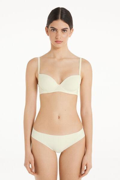Cream Microfiber Wien Balconette Bra, , large image number 3
