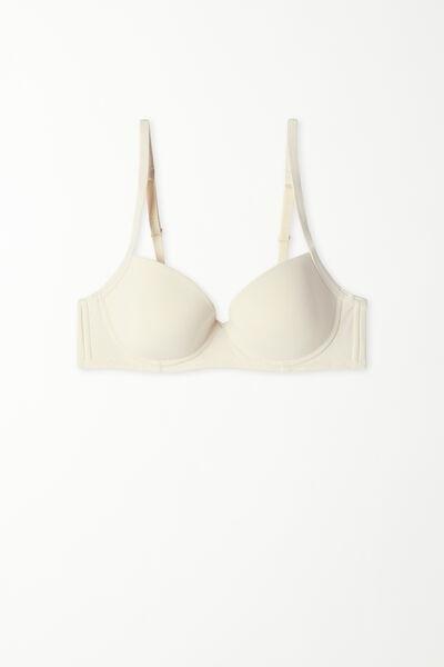 Cream Microfiber Wien Balconette Bra, , large image number 4