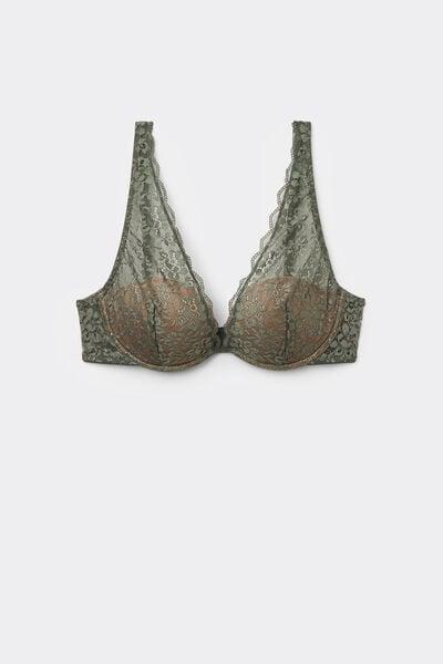 MILITARY GREEN Miami Recycled Lace Balconette Bra, 5701_920W, large image number 4