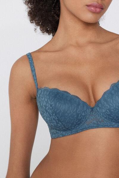 Blue Padded Balconette Bra, 5701_066Y, large image number 3