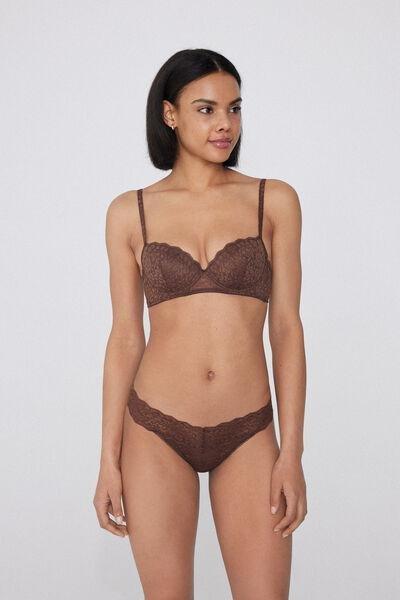 Caramel Slightly Padded Balconette Bra, 5701_304Y, large image number 0