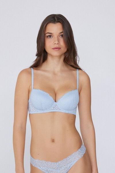 Blue Wien Lace Padded Balconette Bra, 5701_307Y, large image number 0