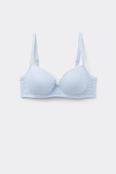 Blue Wien Lace Padded Balconette Bra, 5701_307Y, large image number 3