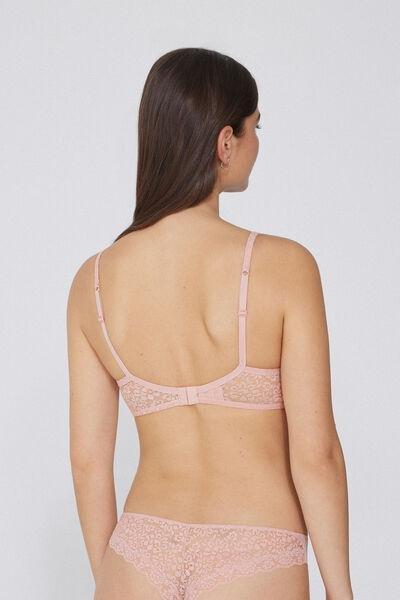Pink Slightly Padded Balconette Bra, 5701_313Y, large image number 2