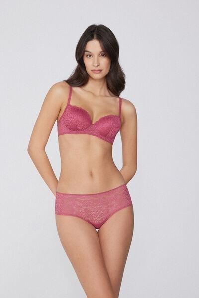 Pink Slightly Padded Balconette Bra, 5701_322Y, large image number 0
