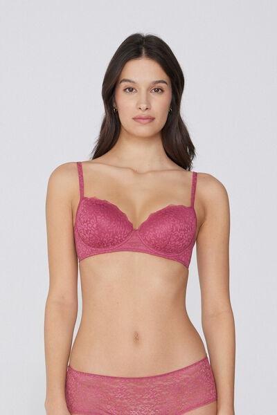 Pink Slightly Padded Balconette Bra, 5701_322Y, large image number 1