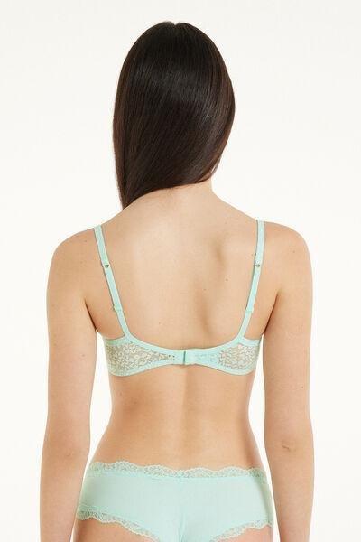 LIGHT BLUE MINT Wien Recycled Lace Slightly Padded Balconette Bra, 5701_513W, large image number 2
