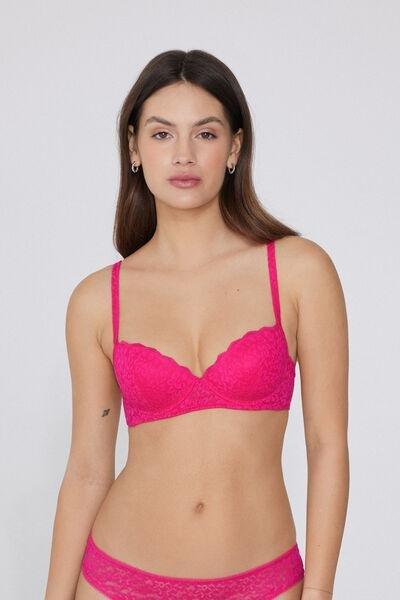 Pink Slightly Padded Balconette Bra, 5701_545Y, large image number 0