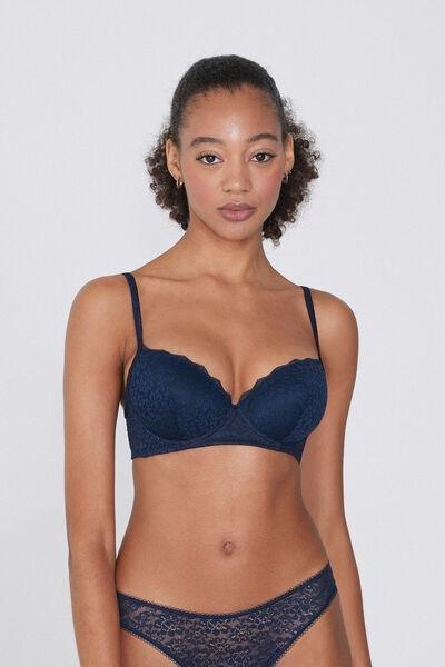 حمالة صدر بالكونيت مبطنة قليلاً من الدانتيل الأزرق المطلق من wien, Absolute Blue, large image number 1