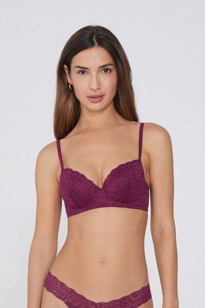 BORDEAUX Wien Recycled Lace Slightly Padded Balconette Bra, 5701_719Y, large image number 1