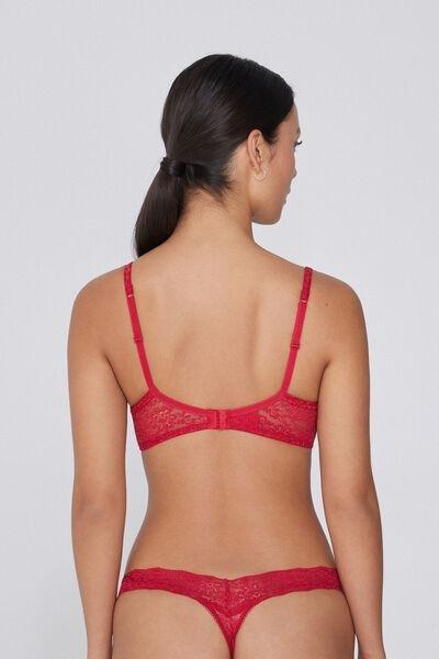 Red Slightly Padded Balconette Bra, 5701_873V, large image number 1
