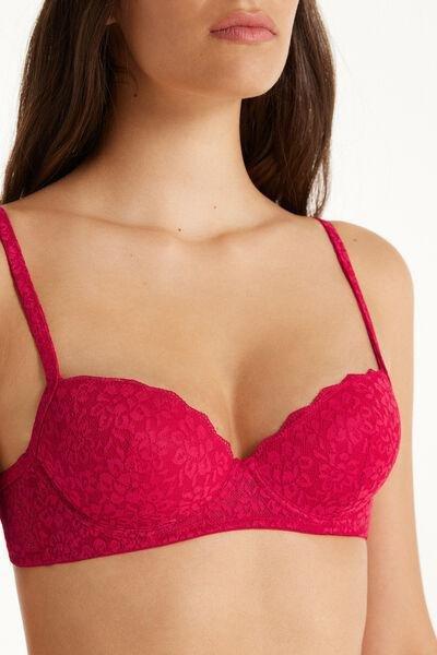 Red Slightly Padded Balconette Bra, 5701_873V, large image number 2