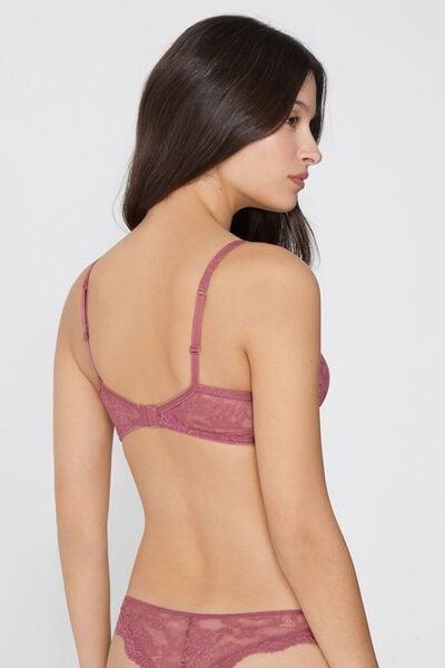 Pink Wien Recycled Lace Slightly Padded Balconette Bra, 5701_179Z, large image number 2