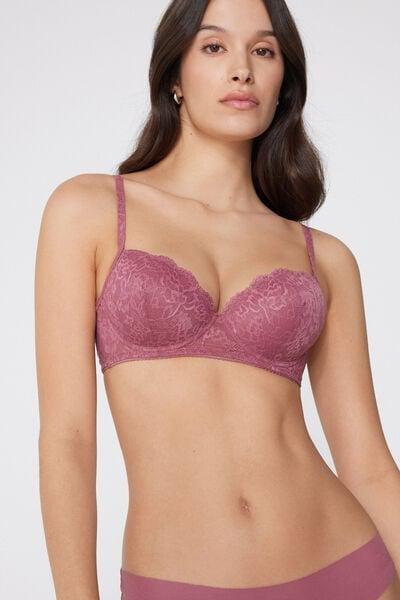 Pink Wien Recycled Lace Slightly Padded Balconette Bra, 5701_179Z, large image number 3