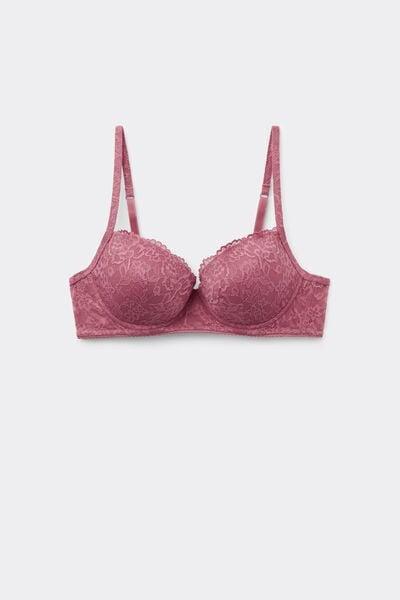 Pink Wien Recycled Lace Slightly Padded Balconette Bra, 5701_179Z, large image number 4
