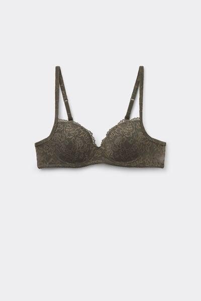 Green Lightly Padded Vienna Recycled Lace Balconette Bra, 5701_226Z, large image number 4