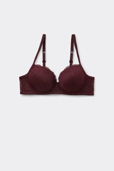 Brown Wien Recycled Lace Slightly Padded Balconette Bra, 5701_581Z, large image number 4