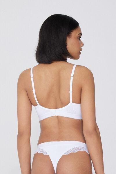 White Lounge Retreat Balconette Bra, White, large image number 2