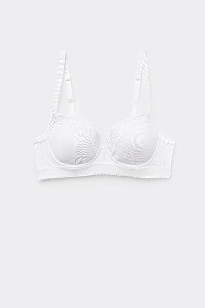 White Lounge Retreat Balconette Bra, White, large image number 3