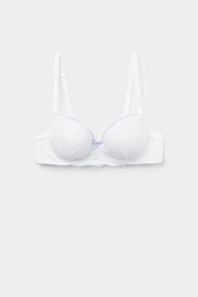 White Fairy Princess Balconette Bra, White, large image number 4