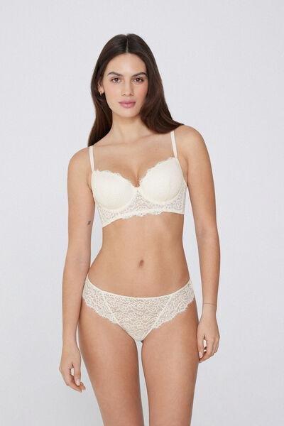 White Slightly Padded Balconette Bra, 5701_677V, large image number 0
