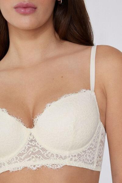 White Slightly Padded Balconette Bra, 5701_677V, large image number 2
