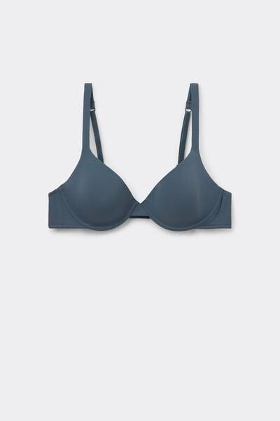 Grey Recycled Microfibre Push-Up Bra, 5701_731Y, large image number 4