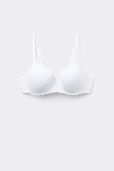 White Full Coverage Balconette Bra, White, large image number 4