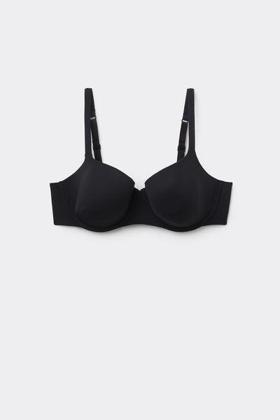 Black Full Cover Balconette Bra, , large image number 4