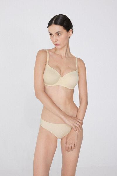 Cream Full Cover Balconette Bra, Ivory Cream, medium