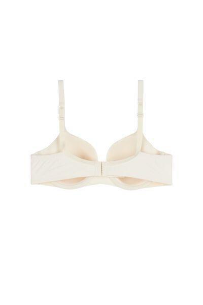 Cream Full Cover Balconette Bra, Ivory Cream, large image number 4