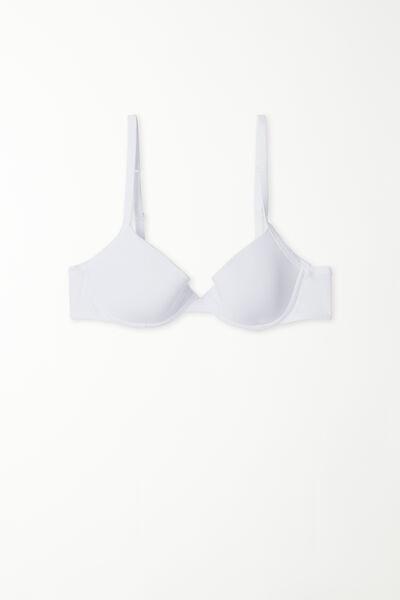 White Athens Microfibre Push-Up Bra, , large image number 5