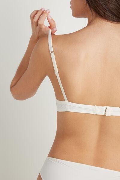 Ivory Cream Athens Push-Up Bra In Microfibre, Women, , large image number 3