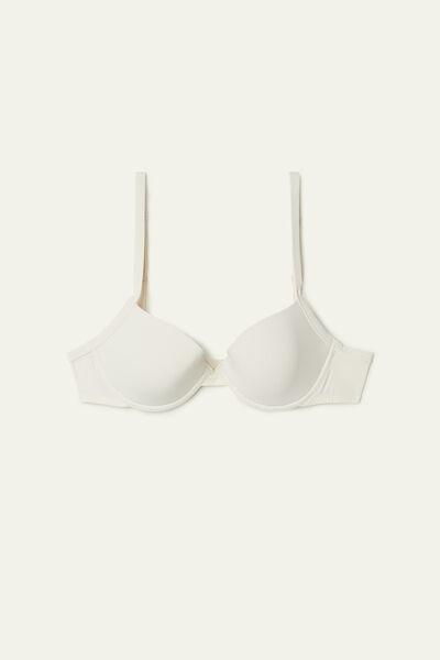 Ivory Cream Athens Push-Up Bra In Microfibre, Women, , large image number 4