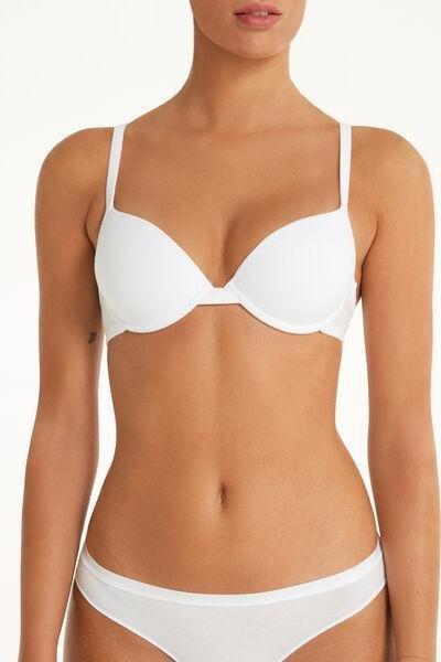 White Cotton Push-Up Bra, , large image number 3