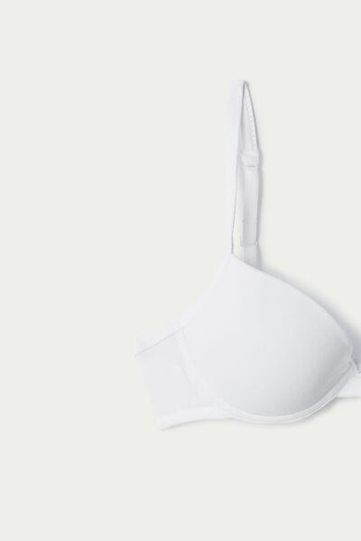 حمالة صدر رياضية أثينا بيضاء من القطن للنساء, White, large image number 7