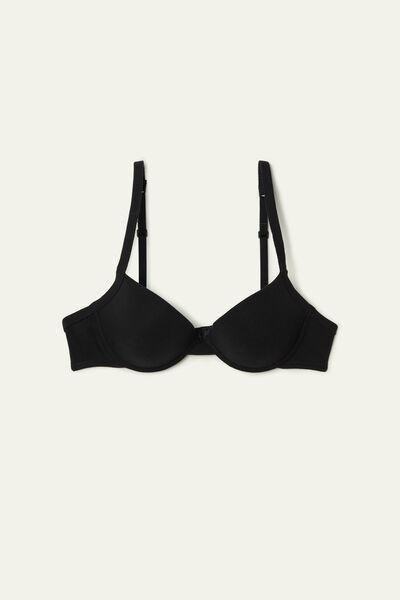 Tezenis - Black Athens Cotton Push-Up Bra