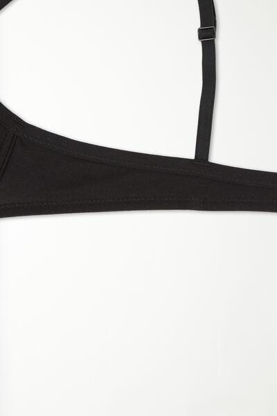 Black Cotton Push-Up Bra, , large image number 6