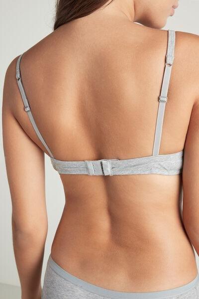 Grey Cotton Push-Up Bra, , large image number 2