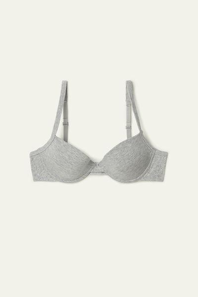 Tezenis - Grey Athens Cotton Push-Up Bra