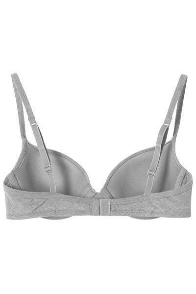 Grey Cotton Push-Up Bra, , large image number 5