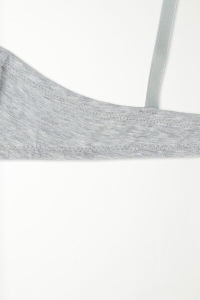 Grey Cotton Push-Up Bra, , large image number 6