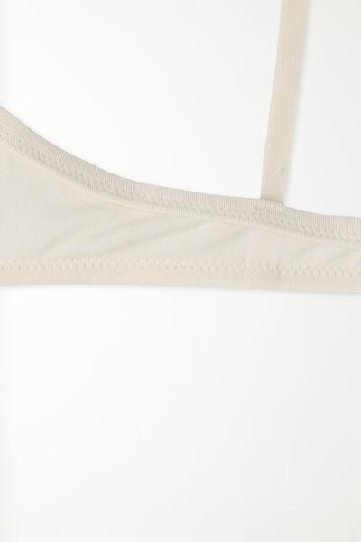 Cream Cotton Push-Up Bra, , large image number 6